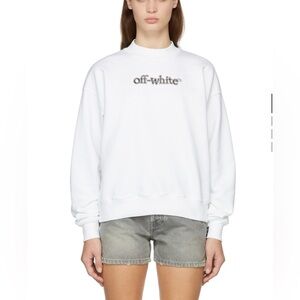 Off White Slanted Logo Skate Sweatshirt